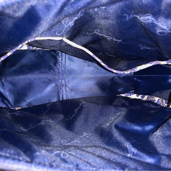 Vera Bradley Cobalt Tile Blue & White Handbag Shoulder Bag Adjustable Strap 11X8 - Picture 4 of 6